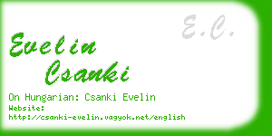 evelin csanki business card